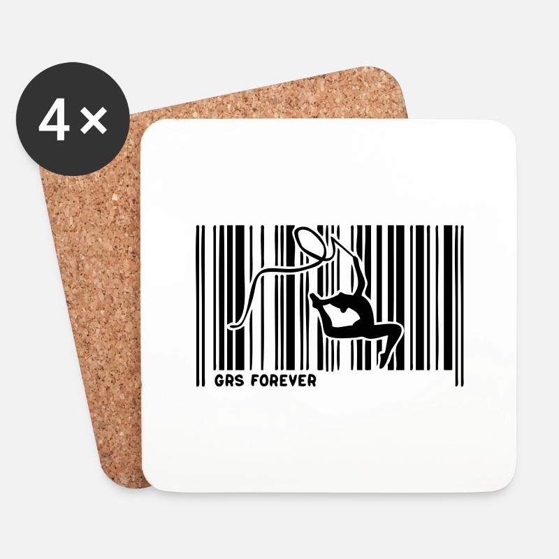 Barcode grs gymnastique1 - Untersetzer (4er-Set) - Weiß