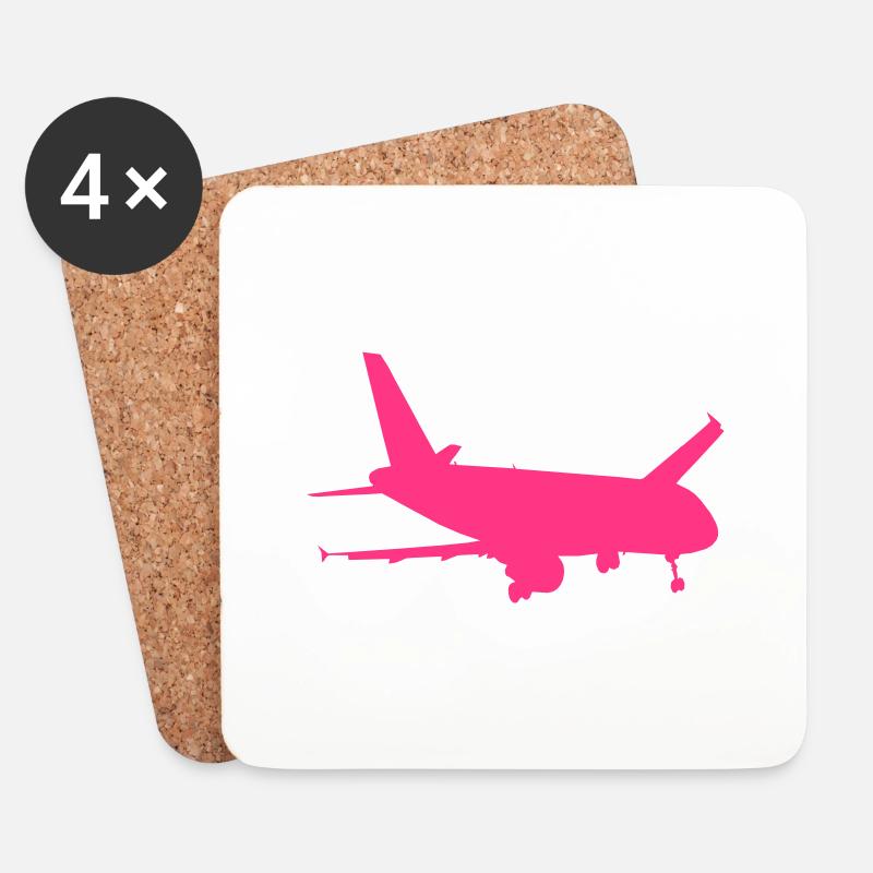 A320-Landung - Untersetzer (4er-Set) - Weiß