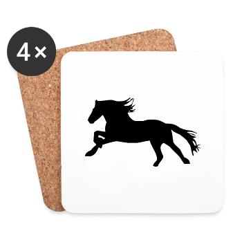 pferd - Coasters (set of 4) - white - Front