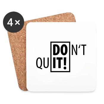 DO IT! DON'T QUIT SPORT Don't Quit Do Not quit - Coasters (set of 4) - white - Front