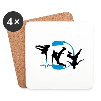 breakdancer - Coasters (set of 4) - white - Front