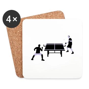 table_tennis_052012_c_2c - Untersetzer (4er-Set) - Weiß - Vorne