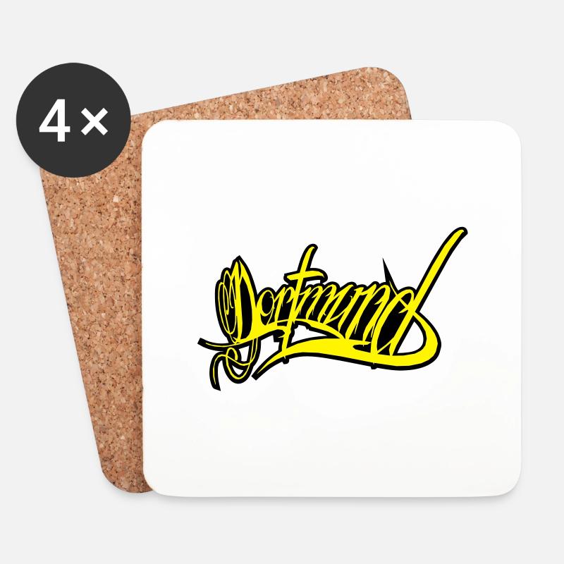 Dortmund - Untersetzer (4er-Set) - Weiß