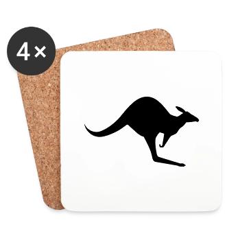 Kangaroo__V004 - Coasters (set of 4) - white - Front