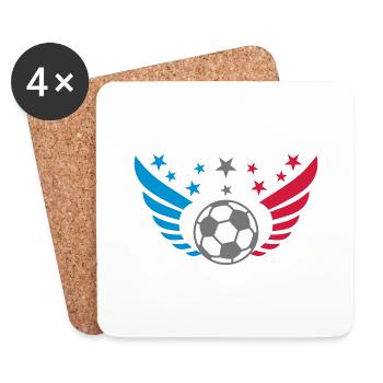 Football Fluegel France La France 3c - Dessous de verre (lot de 4) - blanc - Devant