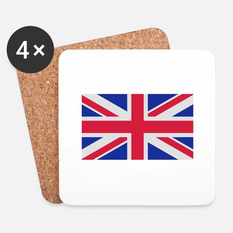 drapeau_royaume_uni - Untersetzer (4er-Set) - Weiß