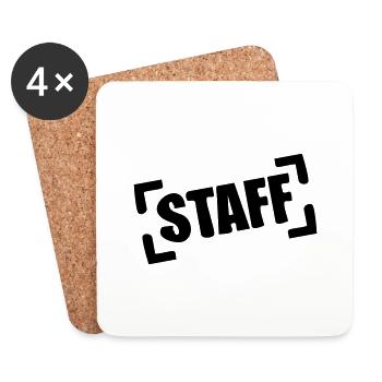 staff_design_a1 - Dessous de verre (lot de 4) - blanc - Devant