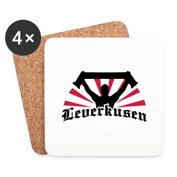 fan_leverkusen____f2 - Untersetzer (4er-Set) - Weiß - Vorne