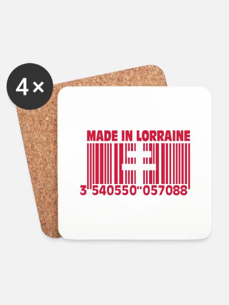Made in Lorraine II - Coasters (set of 4) - white