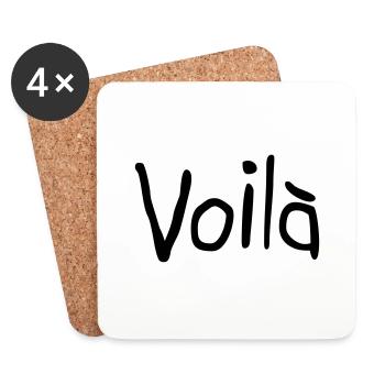 Sprüche - Untersetzer (4er-Set) - Weiß - Vorne