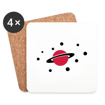 planeten__f2 - Dessous de verre (lot de 4) - blanc - Devant