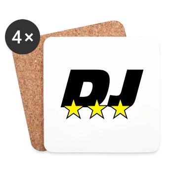 DJ ! - Dessous de verre (lot de 4) - blanc - Devant