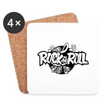 Rock n Roll - Dessous de verre (lot de 4) - blanc - Devant