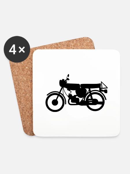 Moped - Untersetzer (4er-Set) - Weiß
