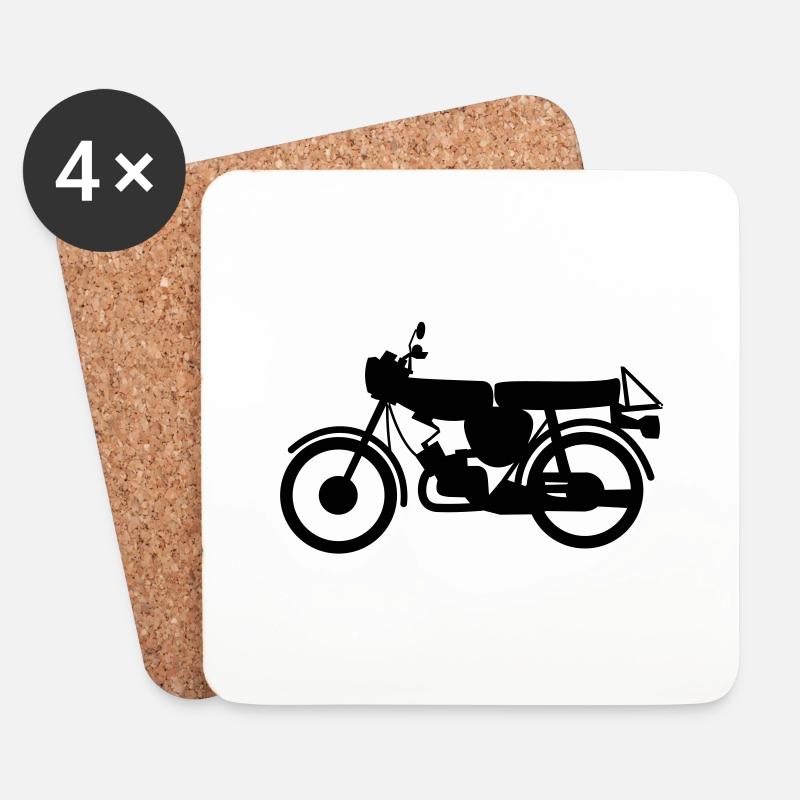 Moped - Coasters (set of 4) - white