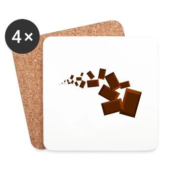 Chocolate - Coasters (set of 4) - white - Front