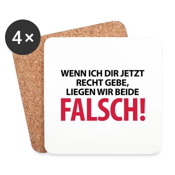 If I agree with you, we are both wrong! - Coasters (set of 4) - white - Front