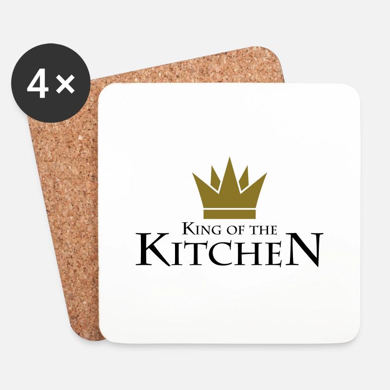 King Of The Kitchen - Untersetzer (4er-Set) - Weiß