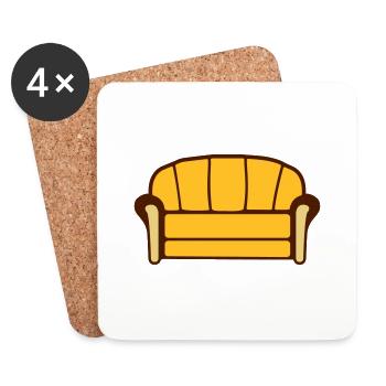 Couch - Coasters (set of 4) - white - Front