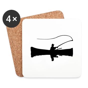 fisher angler - Coasters (set of 4) - white - Front