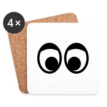 Augen - Untersetzer (4er-Set) - Weiß - Vorne
