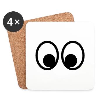 Augen - Untersetzer (4er-Set) - Weiß - Vorne