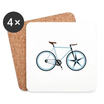 Fahrradsport - Untersetzer (4er-Set) - Weiß - Vorne