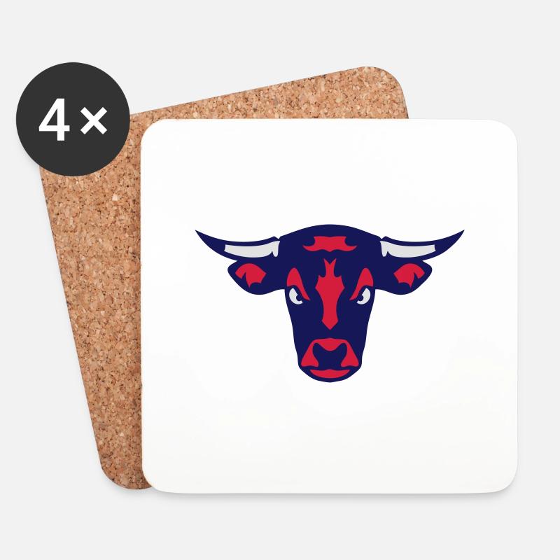 Rindfleisch Stier Stier 107 - Untersetzer (4er-Set) - Weiß