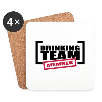Drinking Team Member - Coasters (set of 4) - white - Front
