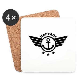 Anchor Captain - Untersetzer (4er-Set) - Weiß - Vorne