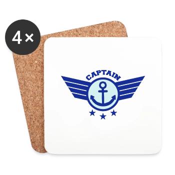 Anchor Captain - Untersetzer (4er-Set) - Weiß - Vorne