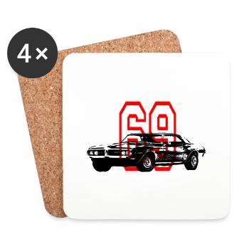 Muscle Car von 1969 - Untersetzer (4er-Set) - Weiß - Vorne