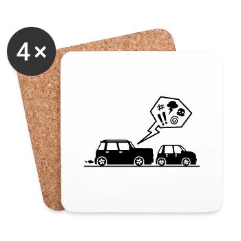 Angry driver - Untersetzer (4er-Set) - Weiß - Vorne