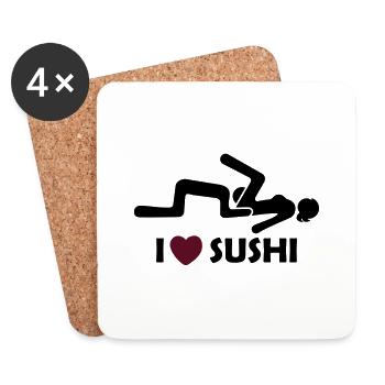 i love sushi - Untersetzer (4er-Set) - Weiß - Vorne