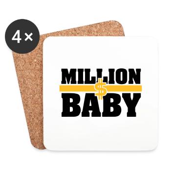 Milliondollarbaby - Untersetzer (4er-Set) - Weiß - Vorne