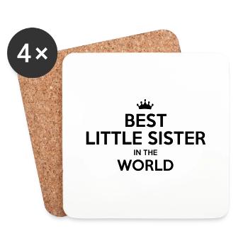 best little sister in the world - Untersetzer (4er-Set) - Weiß - Vorne