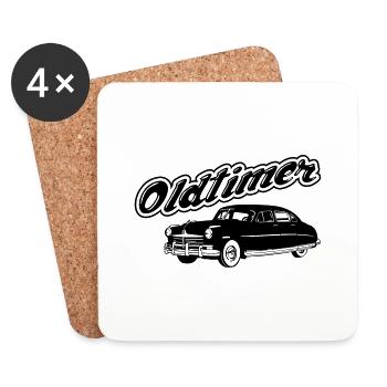 Oldtimer - Untersetzer (4er-Set) - Weiß - Vorne