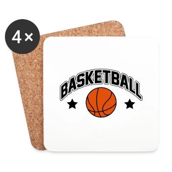 Basketball - Untersetzer (4er-Set) - Weiß - Vorne