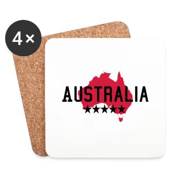 Australien - Untersetzer (4er-Set) - Weiß - Vorne