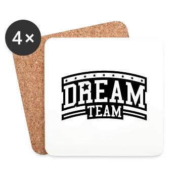dream_team_design_re1 - Dessous de verre (lot de 4) - blanc - Devant