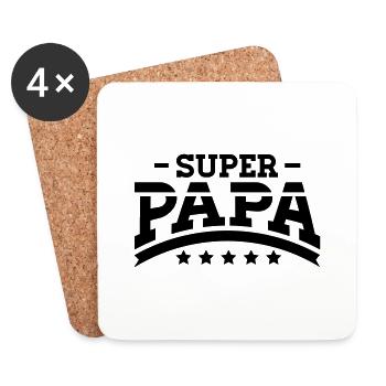 super_papa_f1 - Dessous de verre (lot de 4) - blanc - Devant