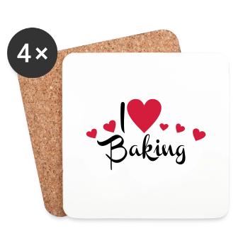 bake - Coasters (set of 4) - white - Front