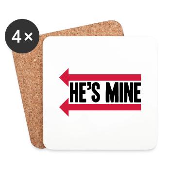 He's Mine Design - Coasters (set of 4) - white - Front