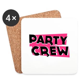 Party Crew - Untersetzer (4er-Set) - Weiß - Vorne