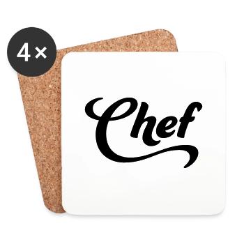 Chef - Untersetzer (4er-Set) - Weiß - Vorne