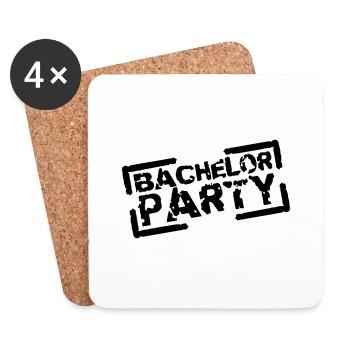 Bachelor Party équipe Stempel Design - Dessous de verre (lot de 4) - blanc - Devant