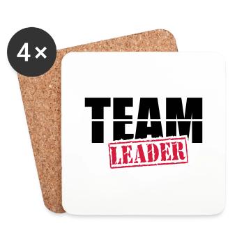 team_leade - Untersetzer (4er-Set) - Weiß - Vorne