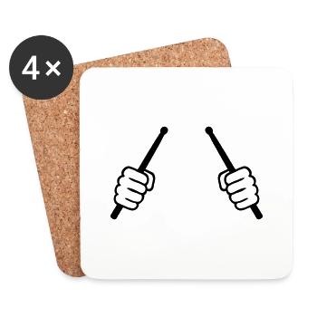 Batterie - Dessous de verre (lot de 4) - blanc - Devant