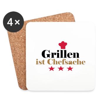 barbecue - Coasters (set of 4) - white - Front