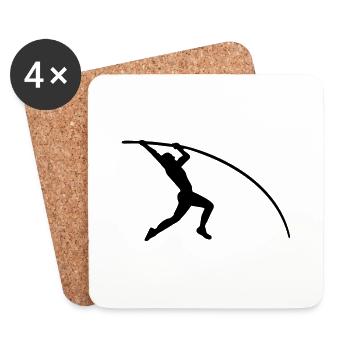 stabhochsprung pole vault athletics - Untersetzer (4er-Set) - Weiß - Vorne